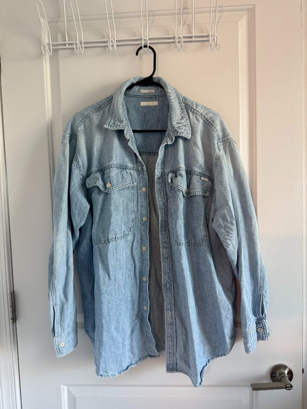 MOTHER "You'll Thank Me Later" Chambray Button-Down Shirt – Women's Small